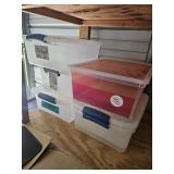 6- small totes with lids