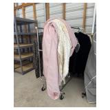 Rack and contents 60ï¿½x24ï¿½x53ï¿½ coats, wedding