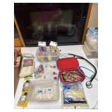 Candle making supplies, crayons, stethoscopes,
