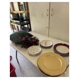 Christmas decorations and dishes, and fall decor
