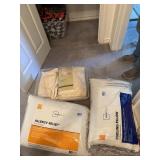2 new pillows and king queen blanket hall closet