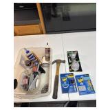 Fly ribbons, portable light bulb, hammer glue and