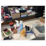 Tape, Cleaning supplies, Flashlight needs
