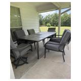Patio Table 82ï¿½x42ï¿½x29ï¿½ and 6 chairs 2 are