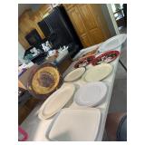 Large lot of serving platters Thanksgiving,
