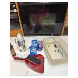 Iron, Oxi clean, silver cream, hand soap dust pan