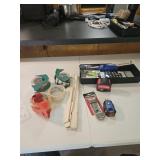Circut tester, tape, paint sticks and misc