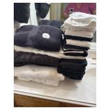 Black and white towels