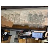 7 on the rocks & 8 drink glasses all match, 3