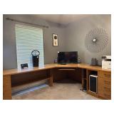 L shaped desk 110ï¿½x84ï¿½x30ï¿½ with drawers both ends
