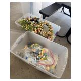 2 totes of Easter Decoration