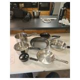 Skillets and pots and pans
