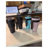 (4) Magelian Outdoors travel mugs with lids and