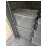 3- totes with lids