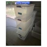 4- totes with lids