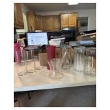 8 glass Flower vases