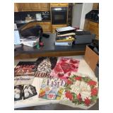 Mini holiday flags, battery operated candles,