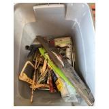 Tote with paint supplies