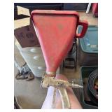 Tote with 20ï¿½ lawn edging, dry wall texture gun