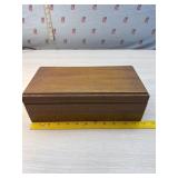 Wood jewelry box and contents