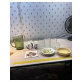 Hazel Atlas Harlequin Diamond Avocado Green Glass