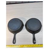 2 No. 5 cast iron skillets