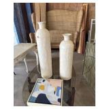 2 vases and art