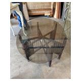 Oriental Glass top table 42ï¿½x16ï¿½x18ï¿½