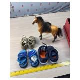 Baby shoes size 4c Nike and Sperry and horse