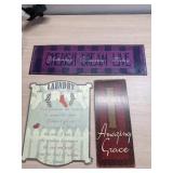 3 tin signs laundry and other