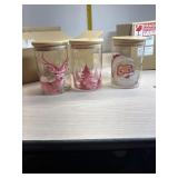 2 new set of 3 Christmas jars