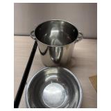 Stainless steel bowl and pot no lid