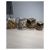 2 Owl, fall house and Flower wax warmers