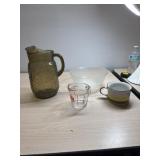 Anchor Hocking Sherwood Leaf pattern pitcher,