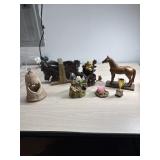 Ceramic horse bookends hummingbirds and more