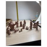 Ceramic Nativity set no manger