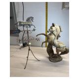 Carousel Weather vain, & ceramic Horse