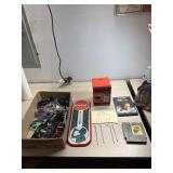 Lg lot of Sunglasses, Coca Cola thermometer, Star