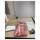 Red Thank You shipping bags, paper and plastic