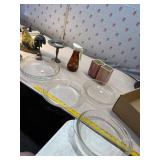 Fire King, Anchor Hocking, and Pyrex pie plates,