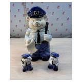 Police Bear Cookie Jar and sat & pepper shakers