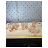 Vintage LENOX Light Pink Swag Pattern Glasses 6ï¿½