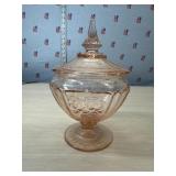 Vintage Mayfair Open Rose Pink Depression Glass