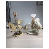 Wood carousel horses
