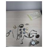 3 pocket watches, watches and parts