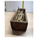 Wood box of tools