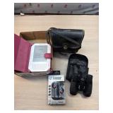 Amazon Kindle, new earbuds, visitation binoculars