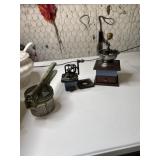 2 coffee grinders 1 need repair and potato ricer