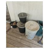 Coal bucket and metal cans