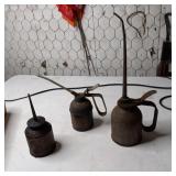 Vintage oil cans